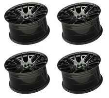 19" 8.75J ET35 5x100 5x114.3 XXR 530  CHROME BLACK WIDE RIMS ALLOYS WHEELS Z3343