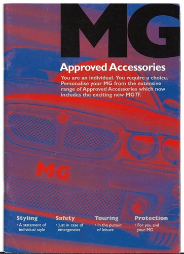 Accessories 2002 uk - mg, 2002-03