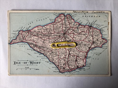 Isle wight postcard map - wight:,