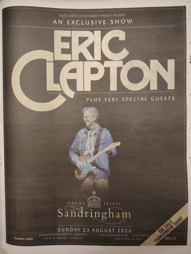 Eric clapton sandringham - eric, 2026