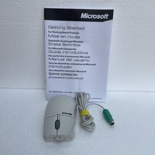 Vintage Microsoft IntelliMouse 1.2A PS/2 Compatible Trackball Mouse in LNC
