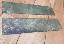 2x Vintage Brass Finger Plate
