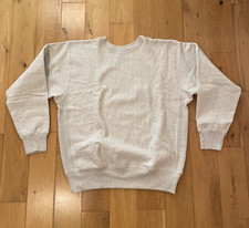 The Real McCoy's Ball Park Heavy Weight Sweatshirt Silver Grey X-Large