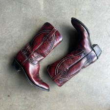 Lucchese Black Cherry Leather
