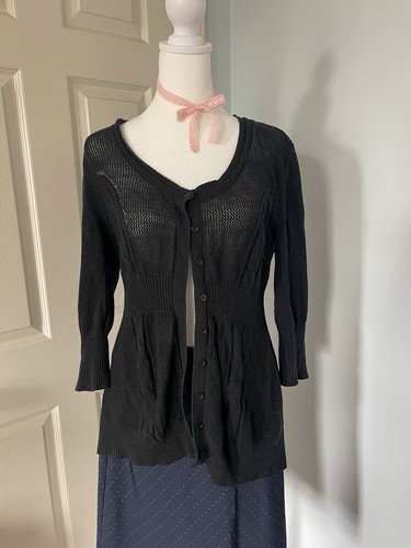 Dkny jeans black knit cardigan - dkny,
