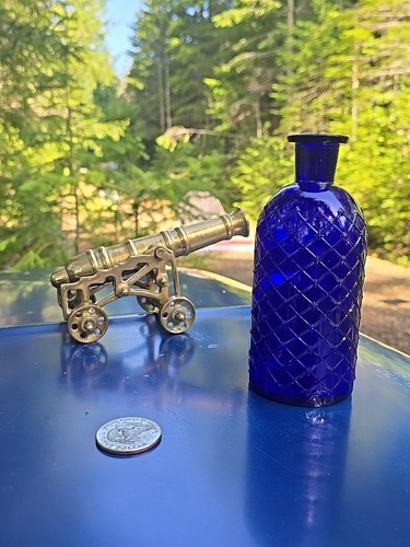 1890s cobalt quilted posion - cobalt,
