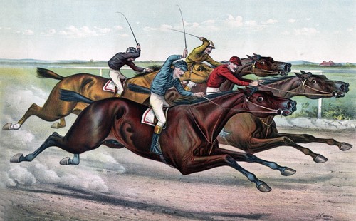 Horse racing neck vintage - racing,
