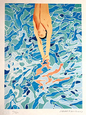 David Hockney Lithograph COA
