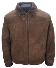 Rover & Lakes Type B3 Original Sheep Skin  Leather Aviator Bomber jacket size XL