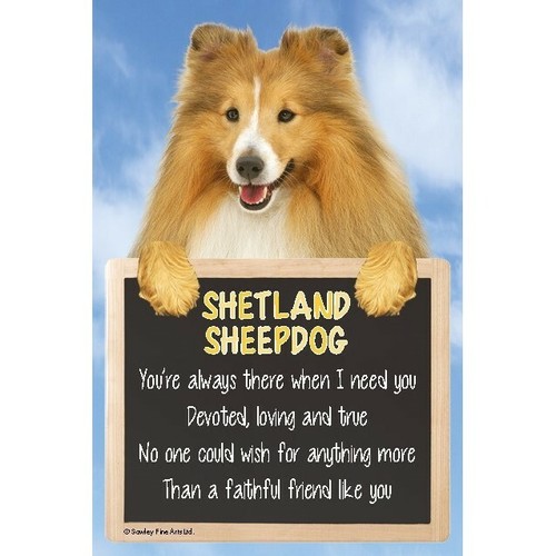 Sheltie dog sign - , shetland