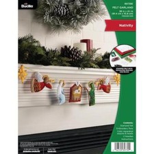 Bucilla 36" Felt Garland Applique Kit - Nativity Scene 89739E