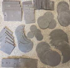 Job lot 60 assorted Genuine Welsh SLATE Tags, Hanging Shapes, Tree Craft Drilled