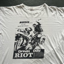 Rare Green Day RIOT Europe Promo Tour 1995 T-shirt Vintage 90s Band T Shirt XL