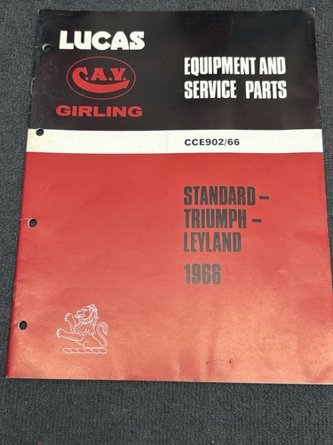 Lucas girling equipment - lucas, c.a.v.
