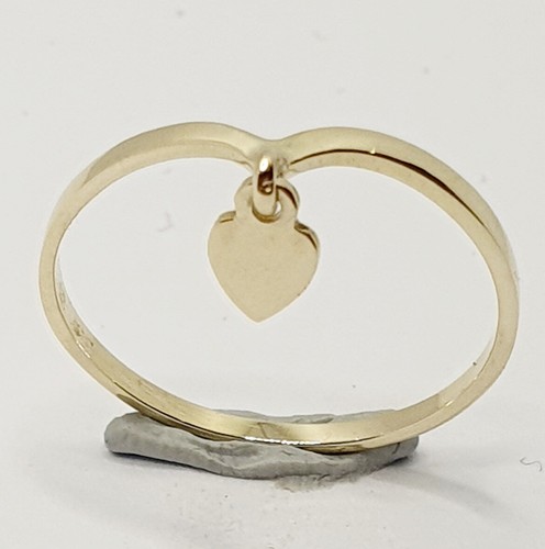 9ct gold fancy thin wishbone - 9ct,