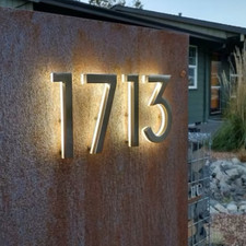 LED House Number Sign 3D Metal