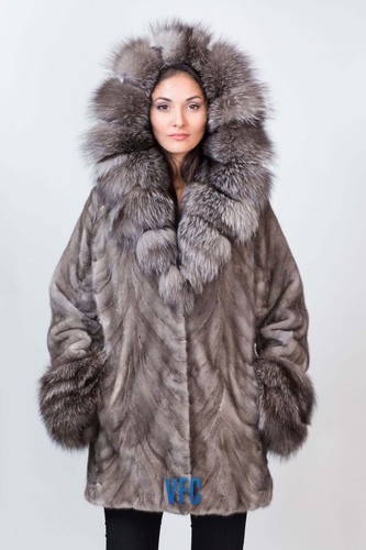Silver mink coat - with, frost