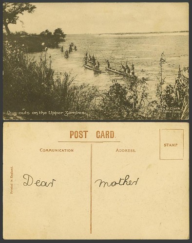 Rhodesia old postcard - postcard, dug-outs