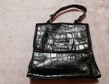 ?Ben de Lisi for Principles Small Black Mock- Croc Tote /  Handbag ?