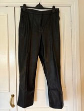 Marks & Spencer The Evie Straight Faux black leather trousers - size 12 Long