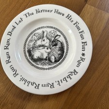 Vintage Rare Emma Bridgewater Nursery Rhymes Plate Salad Run Rabbit Run  