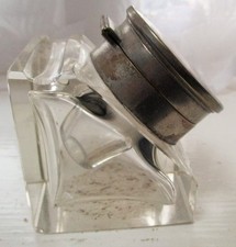 Antique glass inkwell - antique,