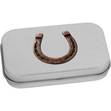 'Rustic Old Rusty Horseshoe For Good Luck' Metal Tin / Box (TT057743)