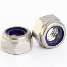 FINE PITCH NYLOC NUTS A2 STAINLESS STEEL FINE THREAD NYLON LOCK NUTS M8 M10 M12
