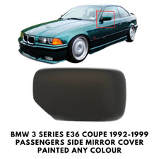 Door Wing Mirror Cover Painted For BMW 3 Series E36 Coupe 1992-1999 Left Side