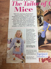 ALAN DART Tailor of Gloucester Mice toy knitting pattern - Magazine Pull-out