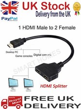 1 to 2 Way 1080p HD HDMI Male to Dual HDMI Female Splitter Cable Adapter