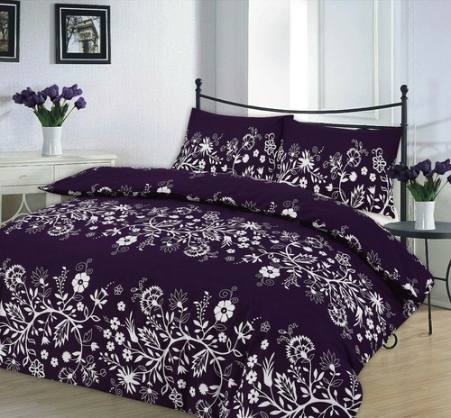 Luxury reversible floral duvet - floral,