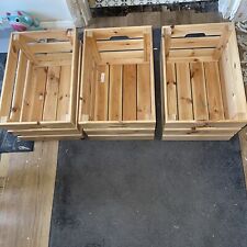 IKEA KNAGGLIG Wooden Crate Box Storage Plain Wood Box Craft Crates