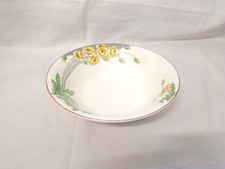 Crownford Doric Burslem Vintage, Yellow Primrose, Gold Rim Bowl