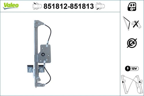 Left rear window - left, regulator