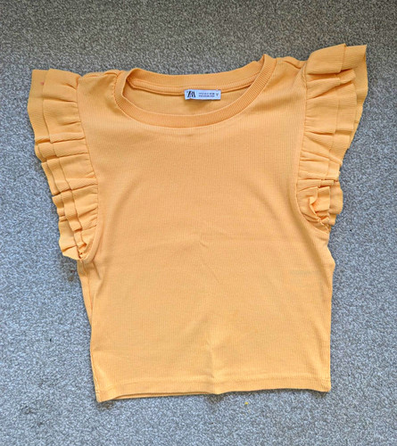 Zara womens beige knit - beige, ruffle