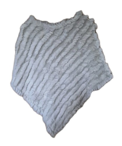 Genuine rabbit fur poncho - fur,