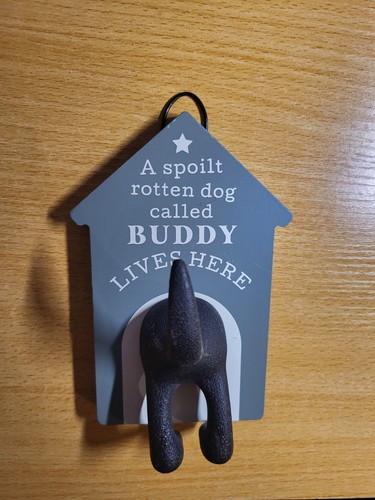 Personalised buddy dog tail - "buddy",