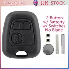 2 Buttons Remote Car Key Fob Case For Citroen C1 C2 C3 C4 C5 Peugeot 107 207 307