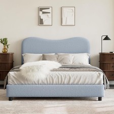 Boucle Queen Bed Frame with