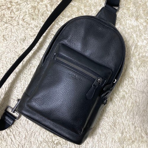 Coach black leather crossbody - coach,