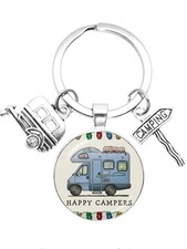 Camper Van Slogan Keychain