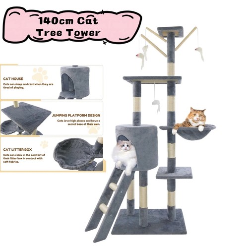 140cm cat tree tower - 140cm,