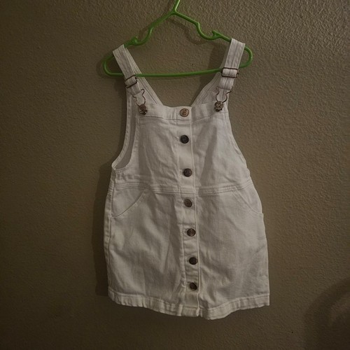 Kids white overall dress size