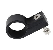 Aluminium Hose Clamp Black Billet P Clip - 19mm 3/4" (Fuel Brake Line) P-Clip