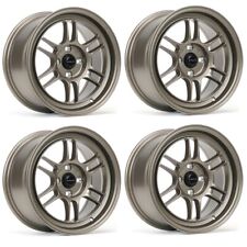 ULTRALITE F1 15" x 7.5J ET30 4x100 FLAT BRONZE ALLOY WHEELS RPF1 STYLE JR7 Y3138