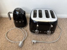 Smeg Kettle KLF03BLUK And 4 Slice Toaster TSF03BLUK Good Working Condition