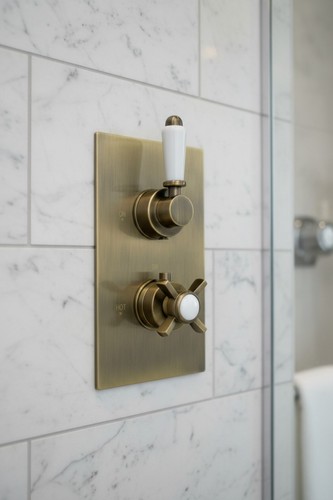 Twin diverter shower - shower, valve