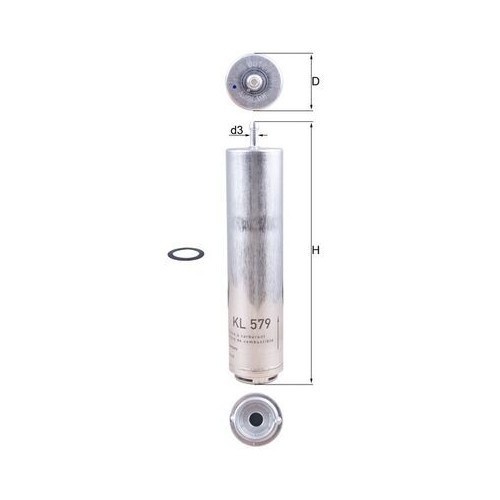 Fuel filter mahle kl579d for - fuel,