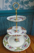3 tier china cake stand